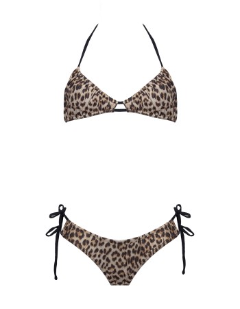 IAM Bikini - India 2325 - Bikini Maculato Reversibile e Slip Brasiliana - Top Maculato