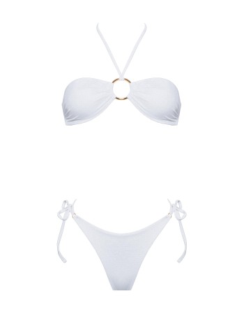 IAM Bikini - Amelia - Bikini Bianco e Slip Brasiliana Regolabile