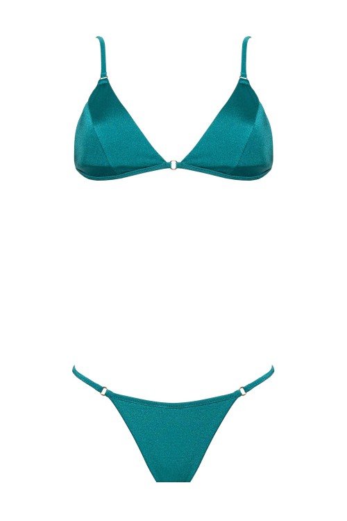IAM Bikini 2023 - Bikini Verde smeraldo con Top Slip Brasiliana Coordinato