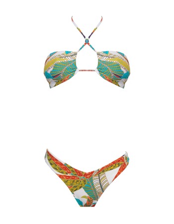 IAM Bikini - Alyssa 2310 - Bikini lacci ad incrocio slip brasiliana - Costume due pezzi a fantasia