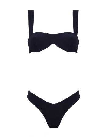 IAM Bikini 2023 - Lilian 2341 - Bikini Nero con top ferretto e con brasiliana regolabile