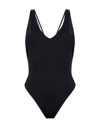 IAM Bikini - Yasmin 2352 - Costume intero nero con top con stringhe sul retro e uno slip normale