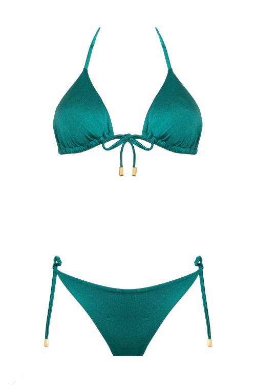 IAM Bikini 2024 Naia smeraldo Slip 4005 - smeraldo Triangolo e Slip brasiliana regolabile