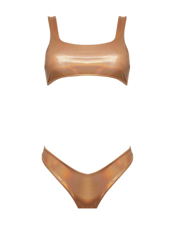 IAM Bikini 2024 Shelly oro -  Slip 4026 Canotta e Slip brasiliana regolabile