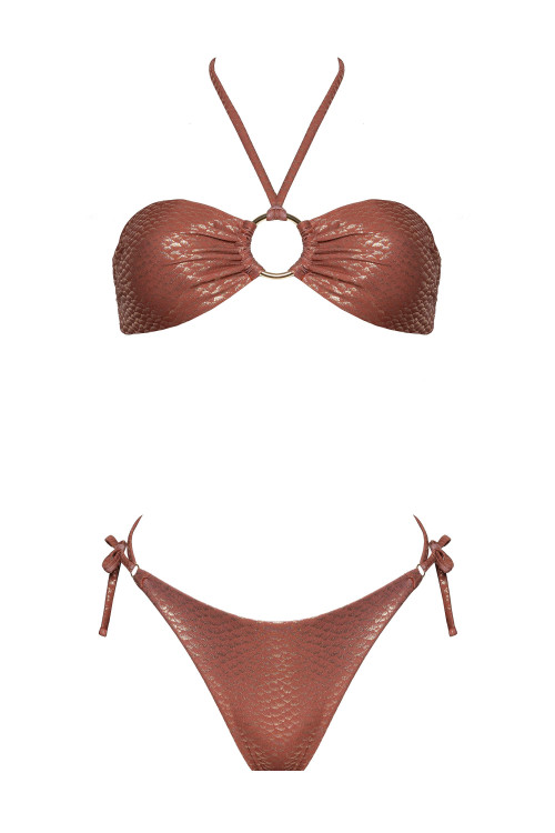 IAM Bikini 2024 Samir Dattero Slip 4038 Fascia e Slip brasiliana regolabile - Bikini Colore Maculato
