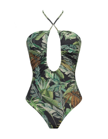 IAM Bikini 2024 Cali 4033 Costume da bagno Intero e con scollatura regolabile a fantasia Jungle