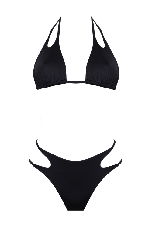 IAM Bikini 2024 Skyler Nero Top 4066 - NERO Triangolo e Slip brasiliana regolabile