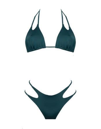 IAM Bikini 2024 Skyler  4066 - verde Ottanio Triangolo e Slip brasiliana regolabile