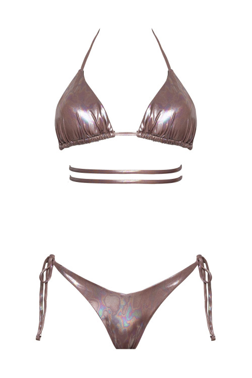 IAM Bikini 2024 Thalia laminato -  Slip 4043 triangolo e Slip brasiliana regolabile