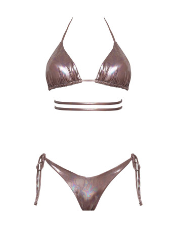 IAM Bikini 2024 Thalia laminato -  Slip 4043 triangolo e Slip brasiliana regolabile