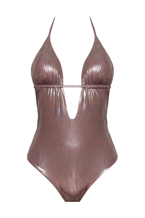 IAM Bikini 2024 TROPIC 4045 Costume da bagno Intero laminato scollato aperto e schiena scoperta