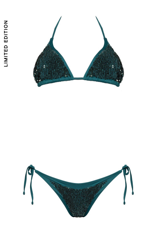 IAM Bikini 2024 Leilani 4006 - OTTANIO triangolo e Slip brasiliana regolabile con arriccio - Bikini Edizione Limitata