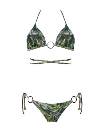 IAM Bikini 2024 Bay 4036 top triangolo e uno slip brasiliano con laccetti