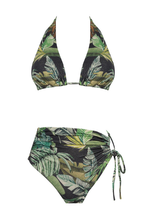 IAM Bikini 2024 Coralie 4035 top triangolo e uno slip vita alta - bikini jungle