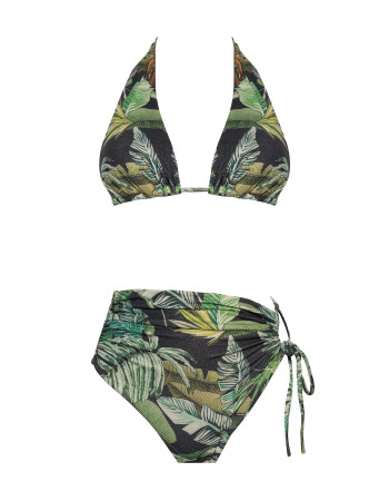 IAM Bikini 2024 Coralie 4035 top triangolo e uno slip vita alta - bikini jungle