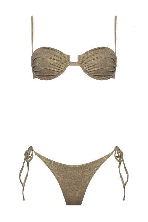 IAM Bikini 2025 Eva oro 5065 - Bikini Oro Brasiliana top ferretto e slip brasiliano regolabile IAM Bikini 2025 Eva oro 5065 - Bikini Oro Brasiliana top ferretto e slip brasiliano regolabile