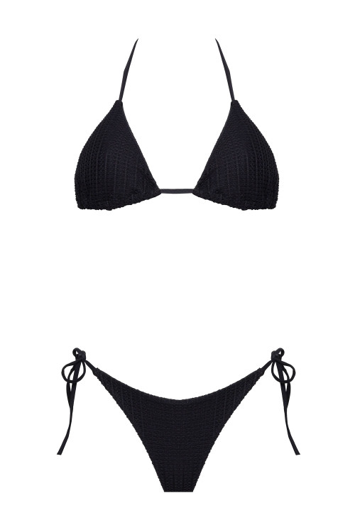 IAM Bikini 2024 Jess Nero 5032 - triangolo e slip brasiliano regolabile IAM Bikini 2024 Jess Nero 5032 - triangolo e slip brasiliano regolabile