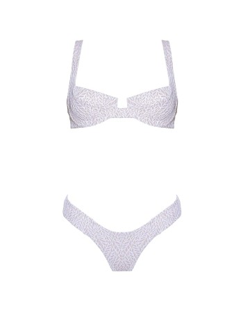 IAM Bikini - Cassie - Bikini Balconcino bianco e Slip Brasiliana coordinata  - bikini tendenza